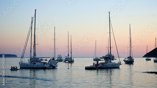 Yachts at the sunset in Croatia © Balanina Photography