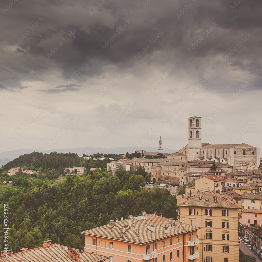 Perugia skyline seen