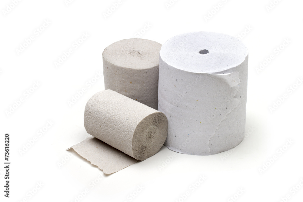 toilet paper on the white background toilet paper on the white background