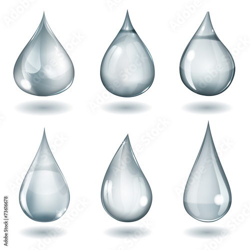 Opaque gray drops