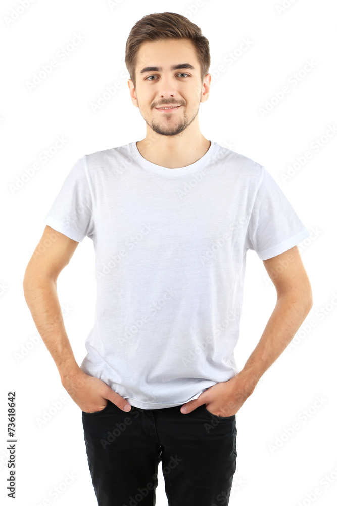 Handsome young man isolated on white Handsome young man isolated on white