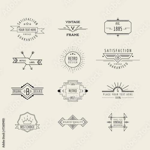 Set of Badges and Labels Elements - in vector