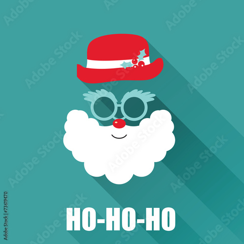 Christmas Retro Santa Card - in vector