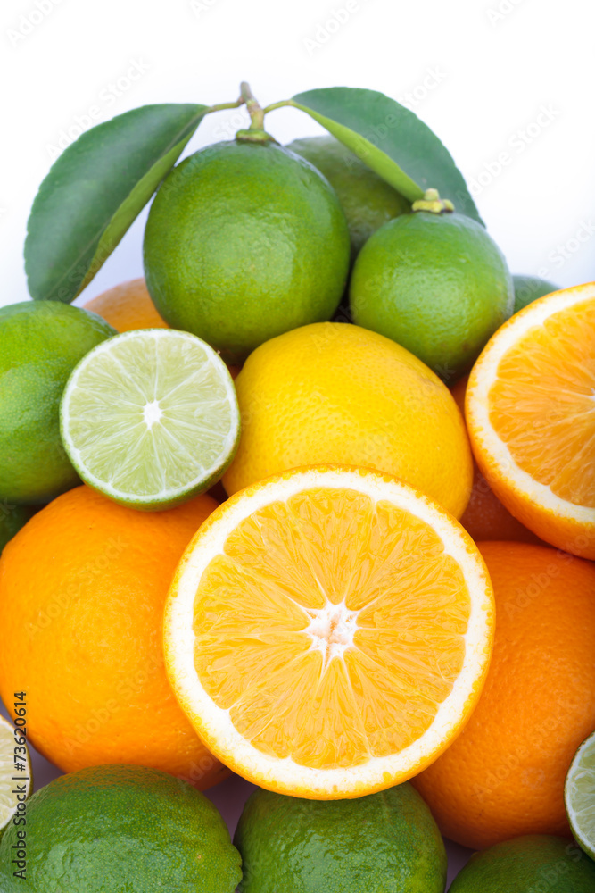 Mix of fresh citrus fruits Mix of fresh citrus fruits