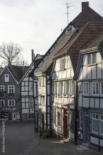 Häuser im Malerwinkel von Hattingen, NRW, Deutschland