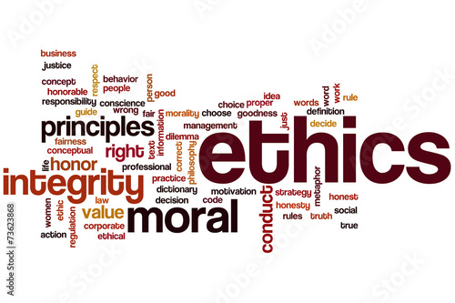 Ethics word cloud photo