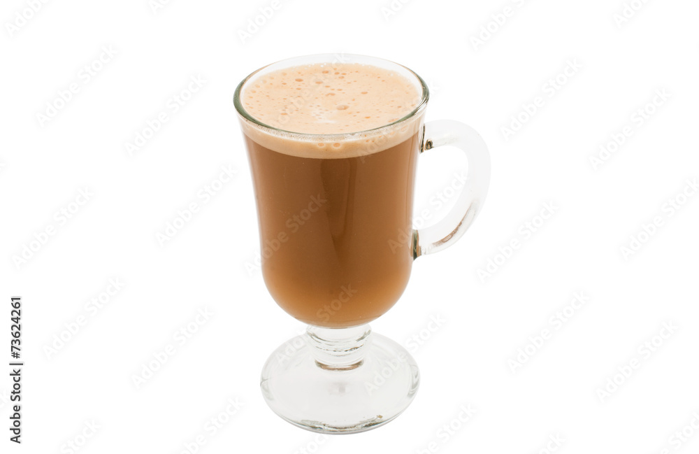 Latte coffee isolated on white Latte coffee isolated on white