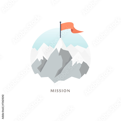 Mission. Vector illustration.