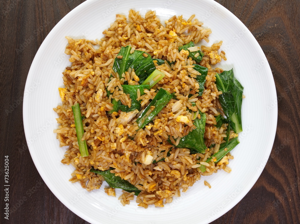 chinese fried rice with pork and green leek vegetable chinese fried rice with pork and green leek vegetable