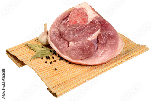 Piece of raw ham