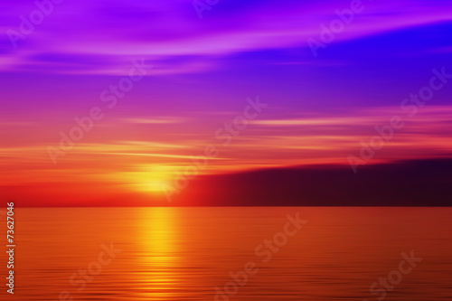 Blurred sunset in purple color