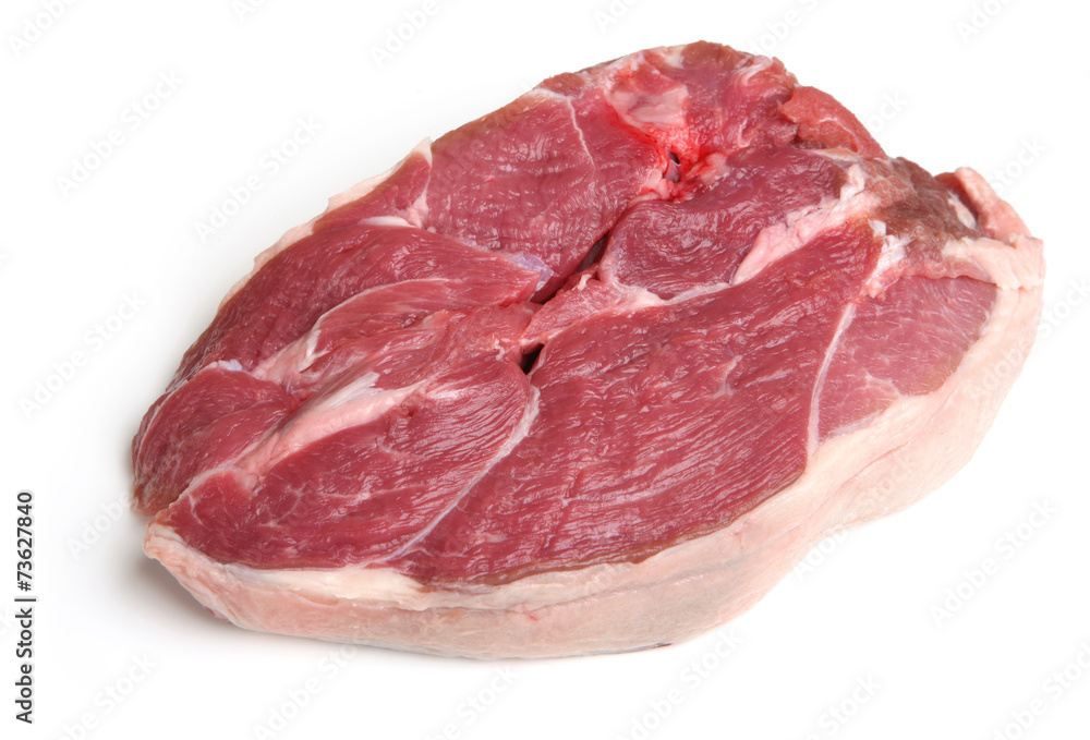 Raw Boneless Lamb Leg Steak