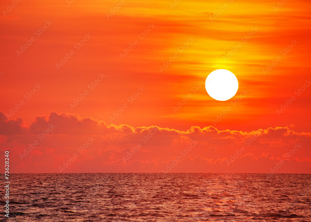 sea at sunset