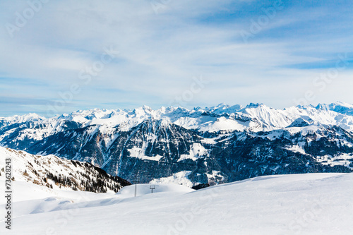 Alps mountain landscape. Winter landscape © EwaStudio