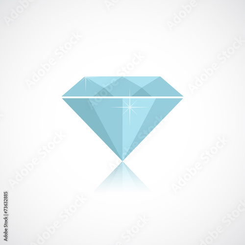 Diamond isolated on white © Macrovector