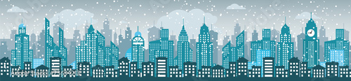 Blue cityscape