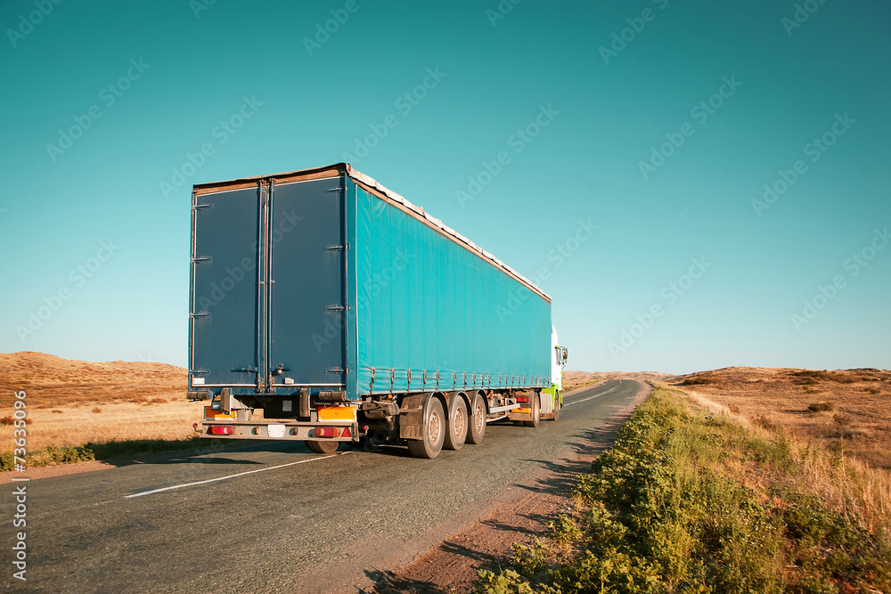 freight truck on the road