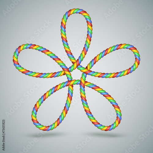 Multicolor Celtic Laced Rope Shape