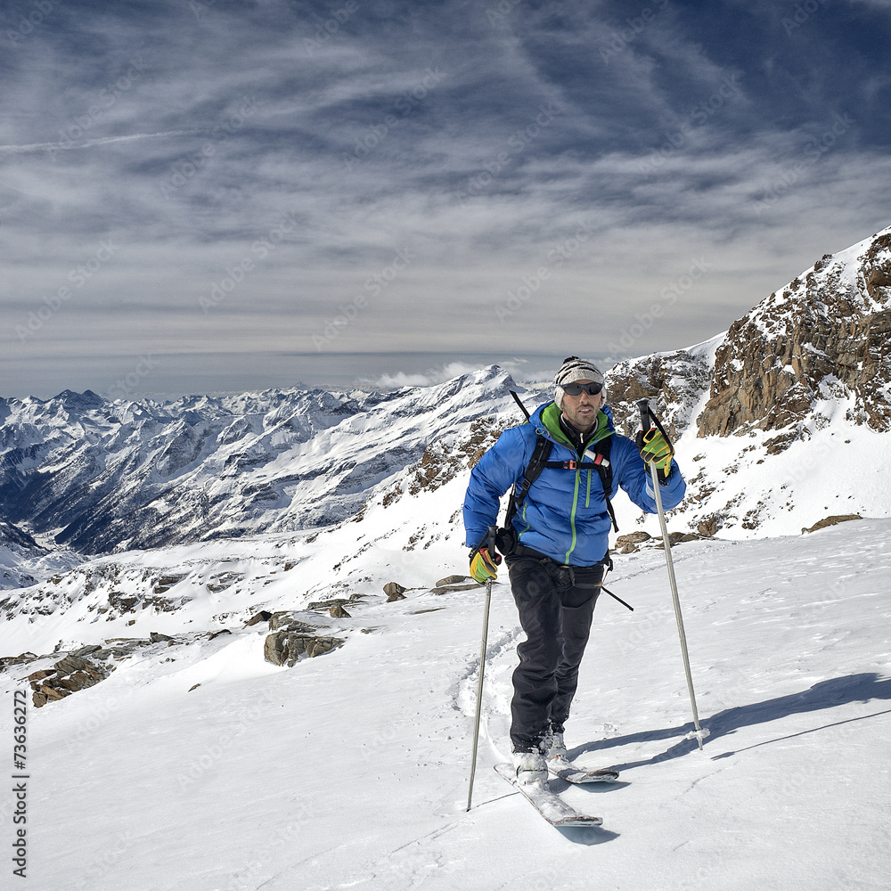 High Altitude Hiking. - Stock Image