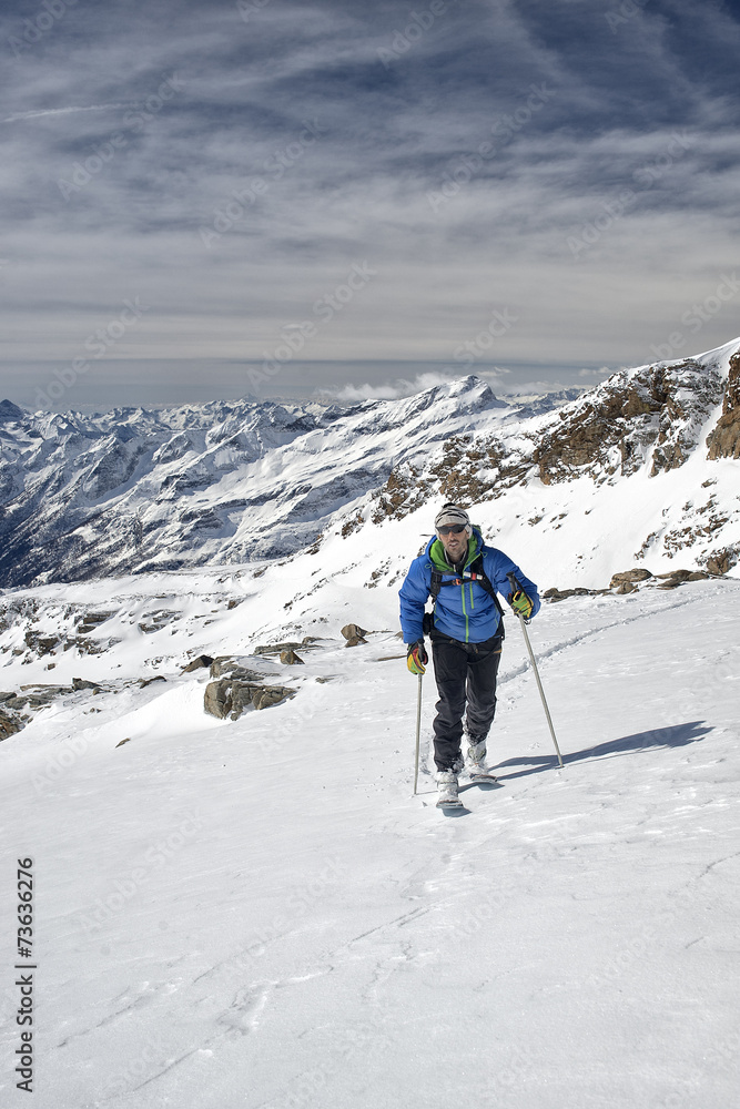 High Altitude Hiking - Stock Image