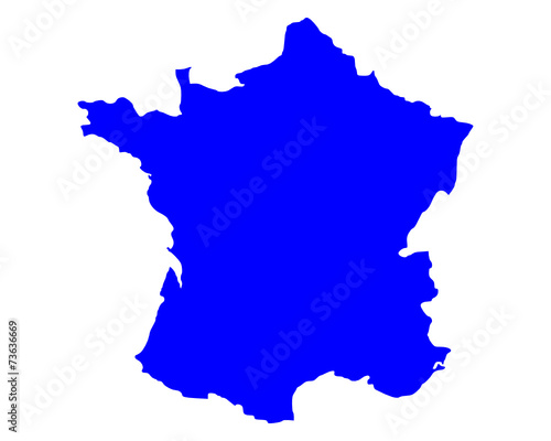 Karte von Frankreich
