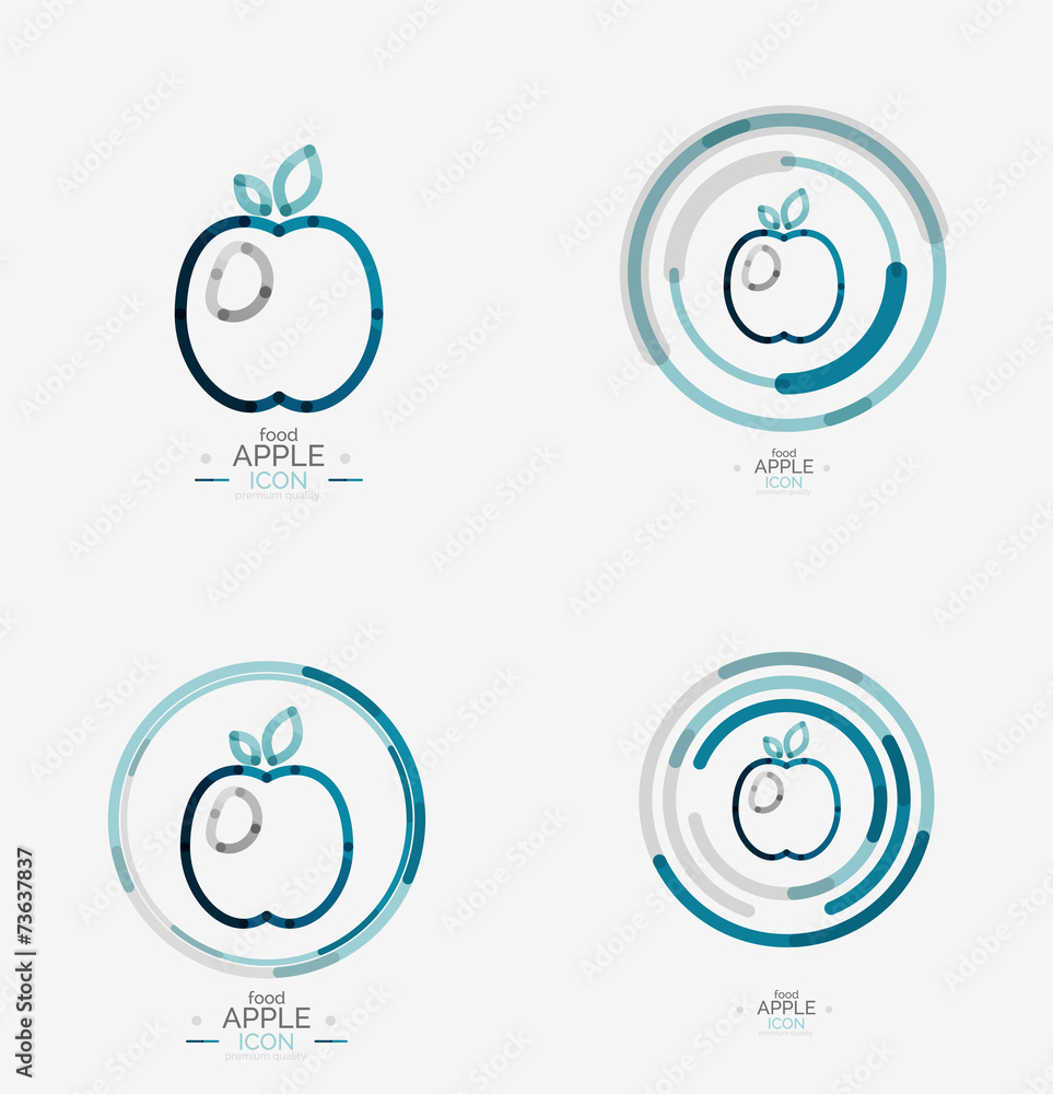 Apple logo concept, stamp Apple logo concept, stamp