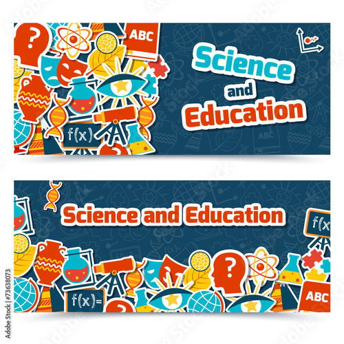 Education science banners