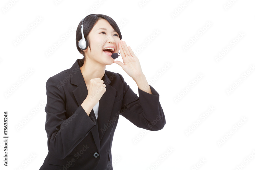 呼びかけるオペレーター 呼びかけるオペレーター