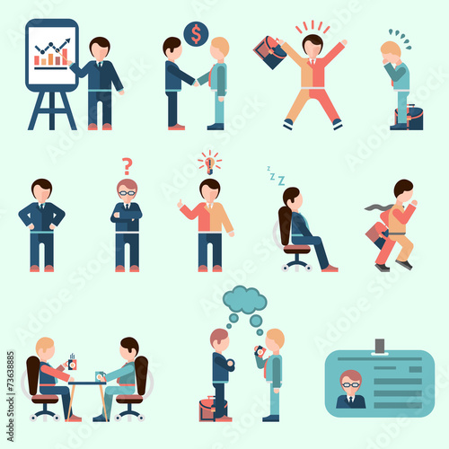 Wallpaper Mural Business people set Torontodigital.ca