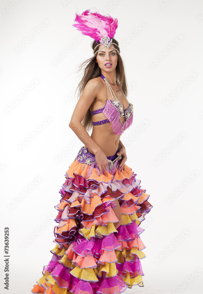 Beautiful carnival dancer, amazing costume