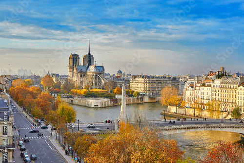 Scenic view of Notre-Dame de Paris