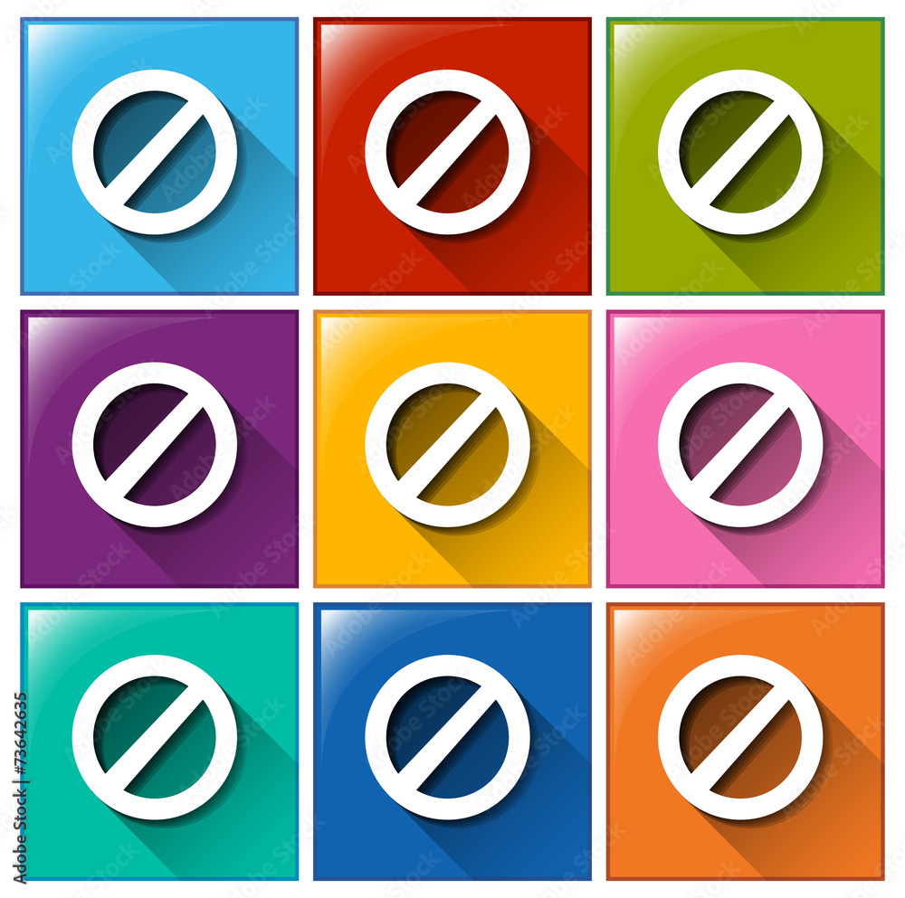 Icons with locked signs Icons with locked signs
