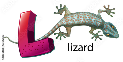 A letter L for lizard