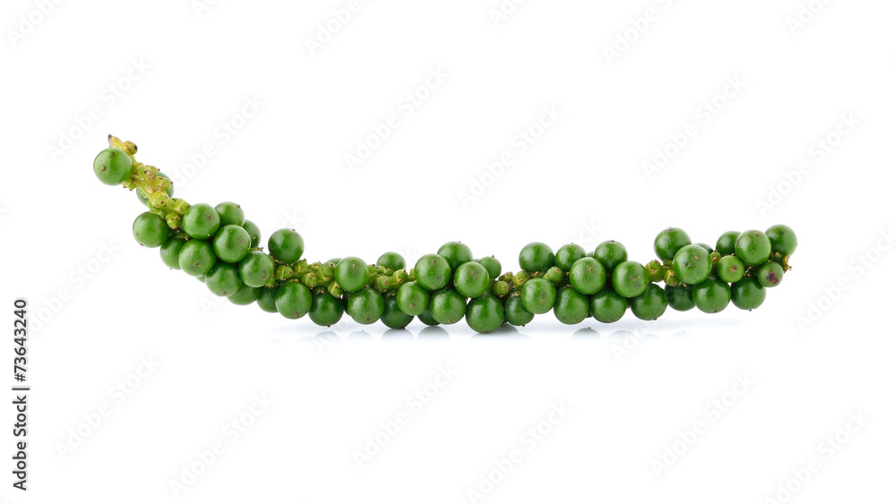 green peppercorns isolated on white background green peppercorns isolated on white background