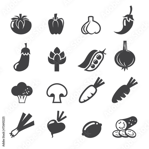 vegetables icon set
