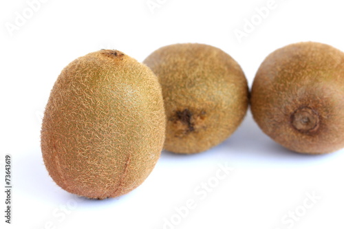 Kiwifruit on White Bakcground