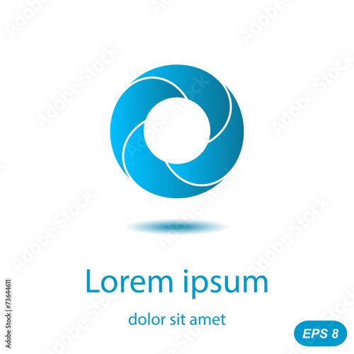 Segmented circle logo concept