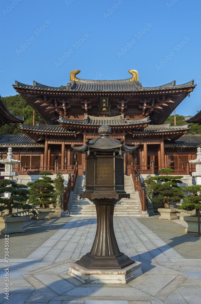 Chinese Temple - Chi Lin Nunnery in Hong Kong. Chinese Temple - Chi Lin Nunnery in Hong Kong.