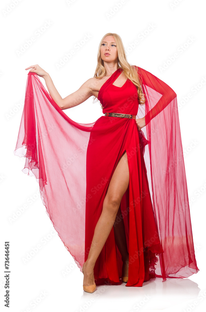 Woman in fashion clothing isolated on white Woman in fashion clothing isolated on white