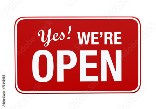Fotografía Yes We're Open Sign