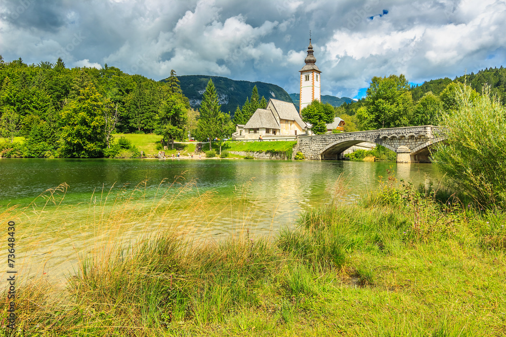 Church of St John the Baptist, Bohinj Lake, Slovenia,Europe