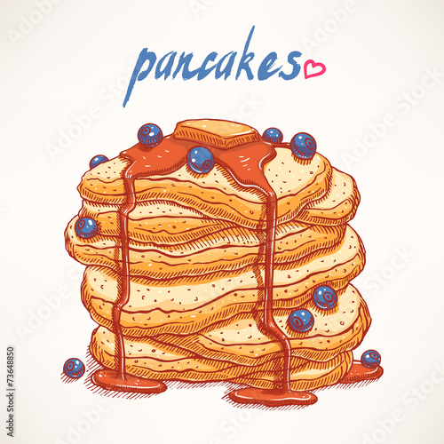 pancakes with blueberries