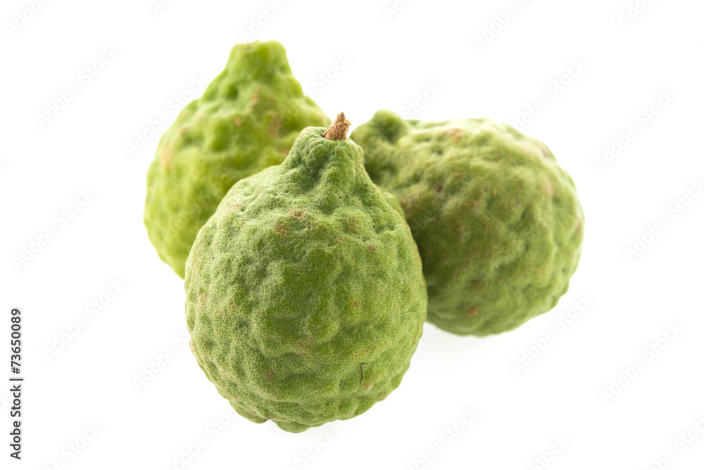 kaffir lime isolated on white background kaffir lime isolated on white background