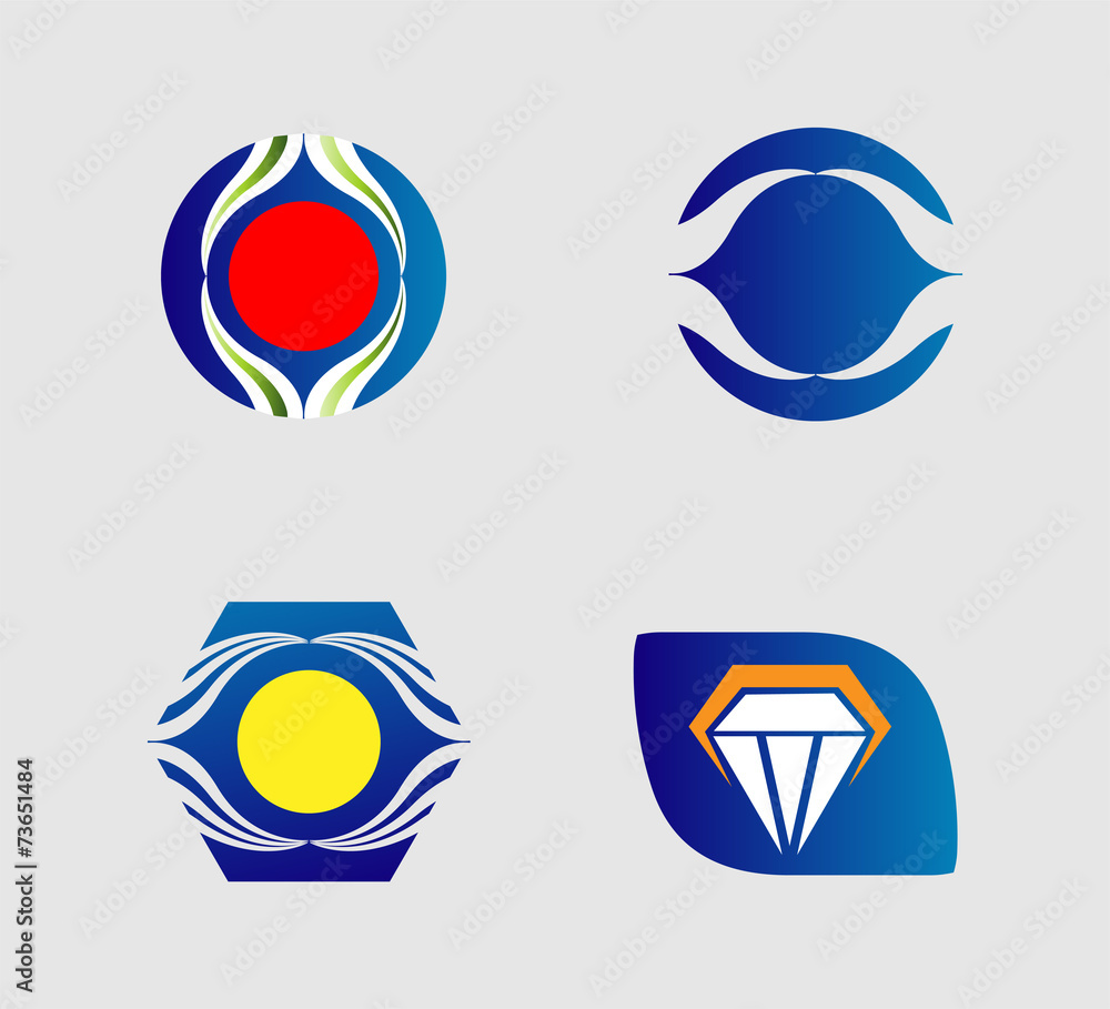 Collection of creative and abstract icon logo designs