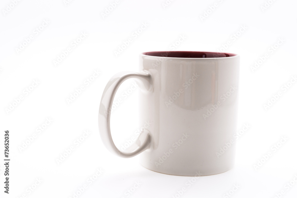 Obraz premium White coffee cup isolated on white