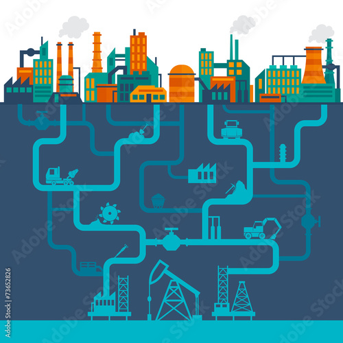 Flat industry background