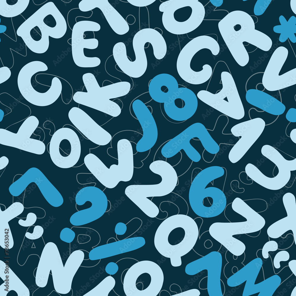 Colorful letters seamless