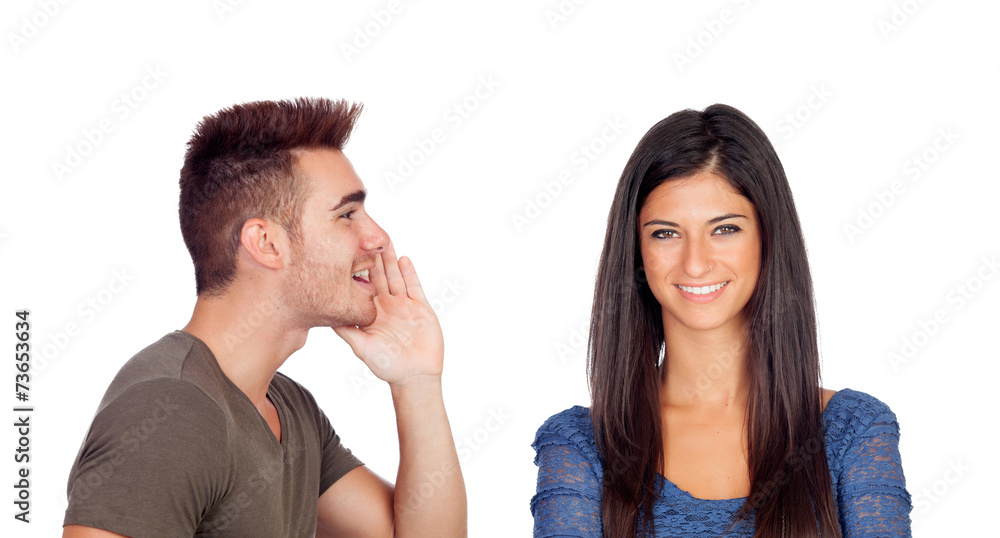 Boyfriend talking a secret his girlfriend Boyfriend talking a secret his girlfriend