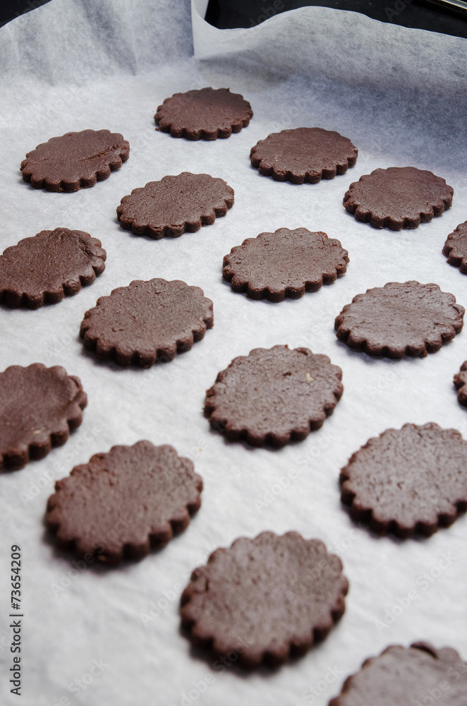 Dark Chocolate Cookies ready for cook Dark Chocolate Cookies ready for cook