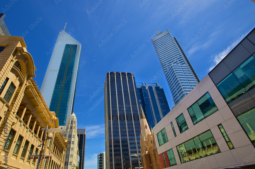 Skyscrapers in perth, western australia
